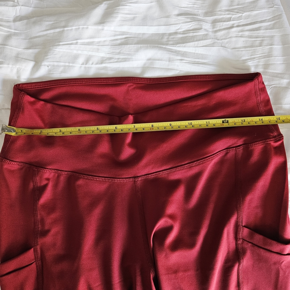 Fabletics Red Workout Tights Activewear - image 5
